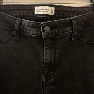 Abercrombie & Fitch Dark Charcoal Skinny Jeans Goth Emo Grunge 90s Aesthetic
